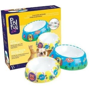 🆕 2 Porcelain Pet Bowls DIY Customize Paintyour own by PBI Fun Art SEALED New